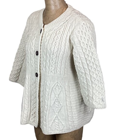 Kilronan Knitwear Merino Wool Button Cardigan Women's XL #241A - Picture 4 of 9
